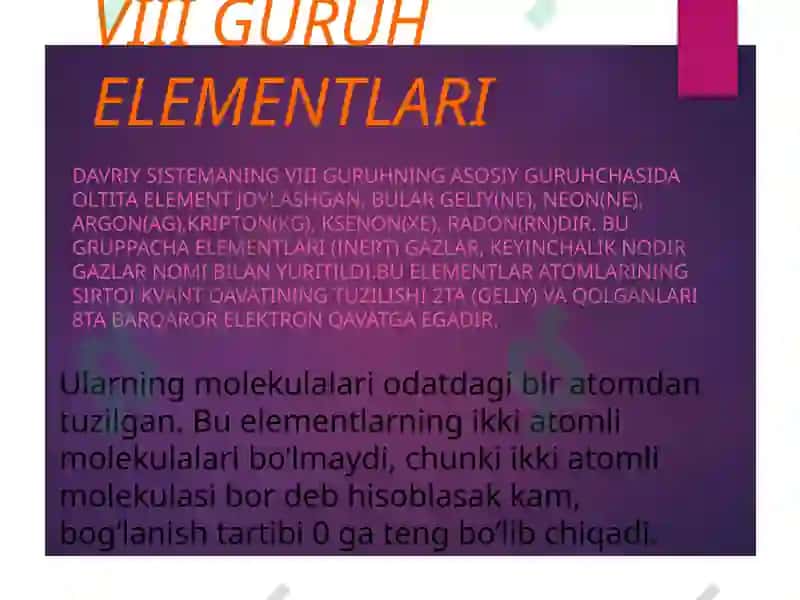 VIII guruh elementlari 3
