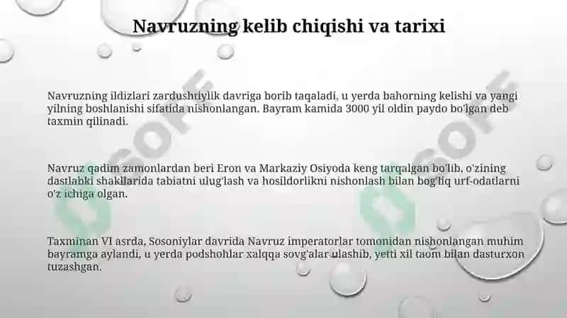 Navro'z bayrami an'analari Oilaviy marosimlar tadriji 3