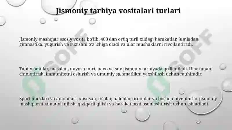 Jismoniy tarbiya vositalari 3