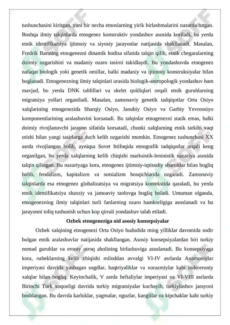 Ozbeklarning etnogenezi va etnik tarix muammolari 3