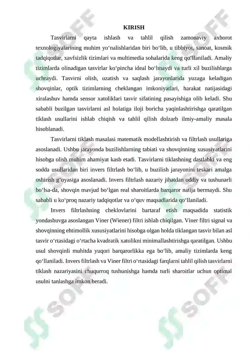 Invers filtrlash va Viner filtri asosida tiklash 3