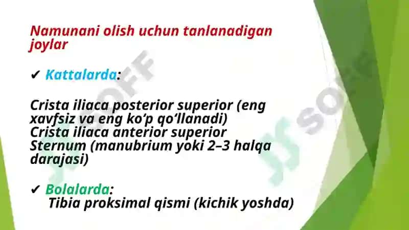 Suyak koʻmigini olish texnikasi, turlari 3