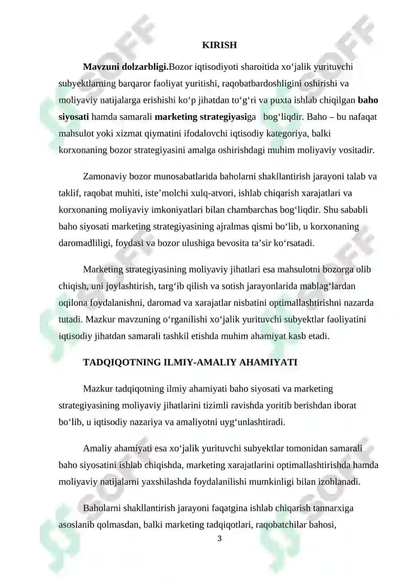Marketing strategiyasining moliyaviy jihatlari 3