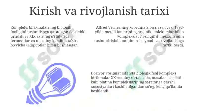 Biologik faol kompleks birikmalar 3