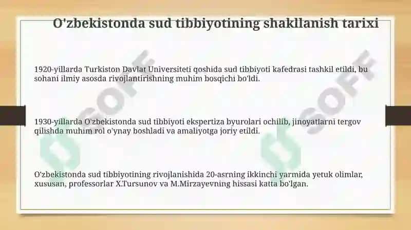 O’zbekistonda sud tibbiyoting tarixi 3