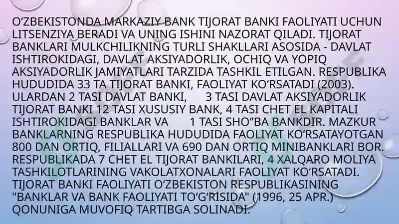 Tijoratbanklarining Valyuta Operatsiyalari 3