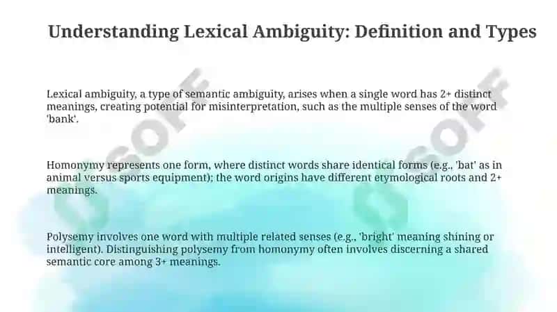 Lexical Ambiguity in English 3