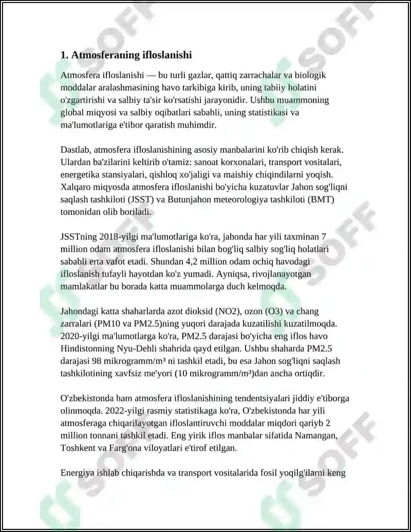 Atmosferaning ifloslanishi 3