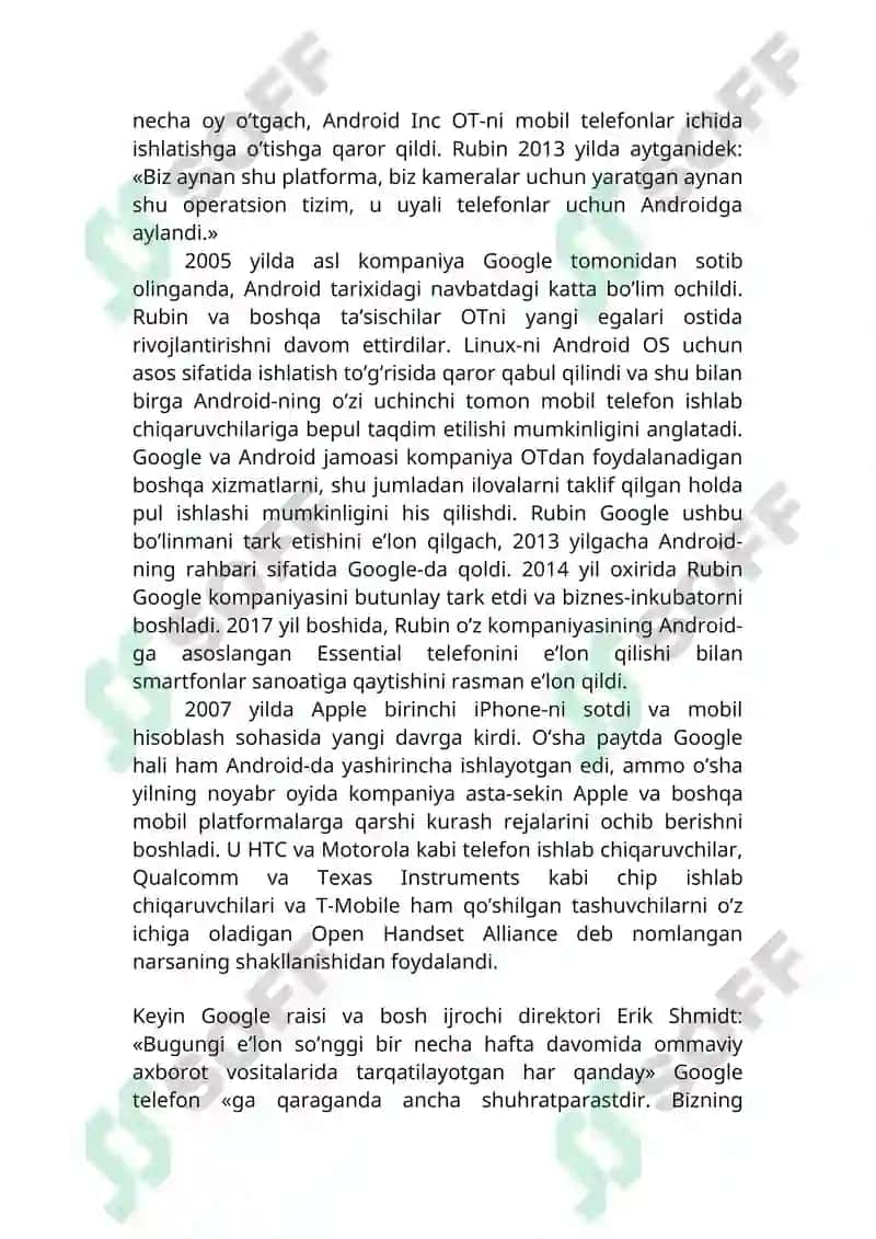 Android mobil operatsion tizimi 3