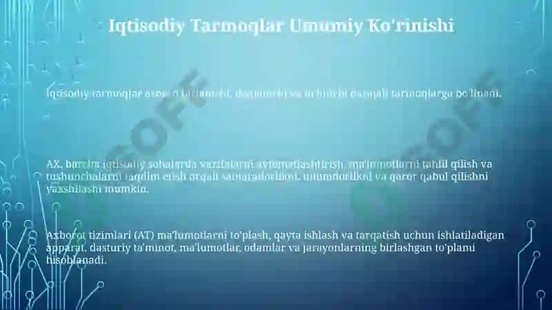 Axborot tizimlari va Iqtisodiyot 3