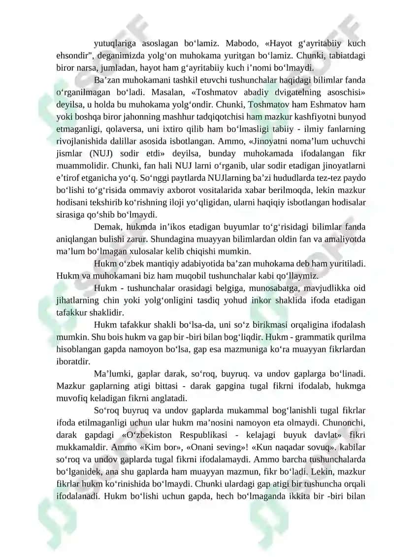 Mulohaza va uning turlari. 3