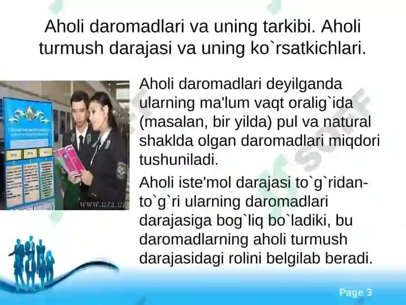 Aholi turmush darajasi va uning ko`rsatkichlari 3