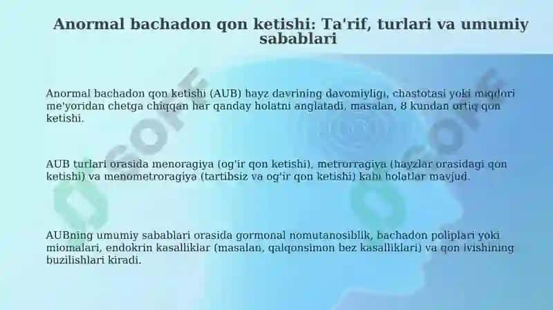 Anormal bachadon qon ketishi 3