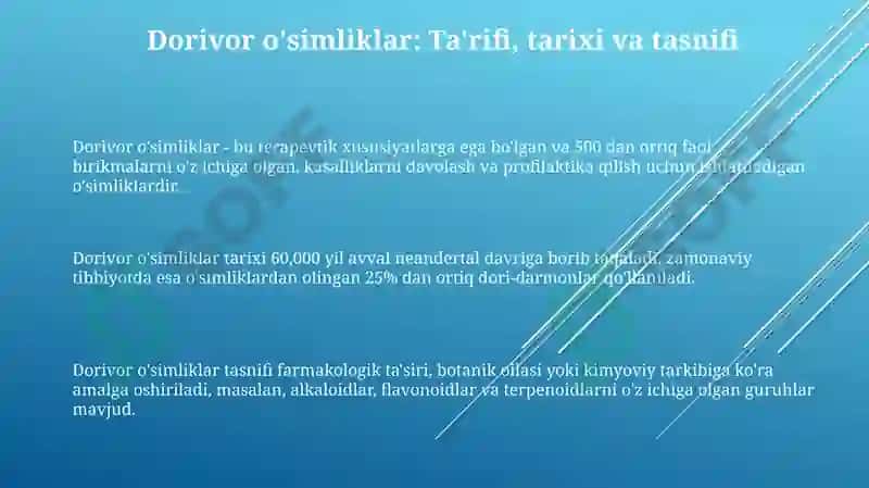 Dorivor o'simliklar 3