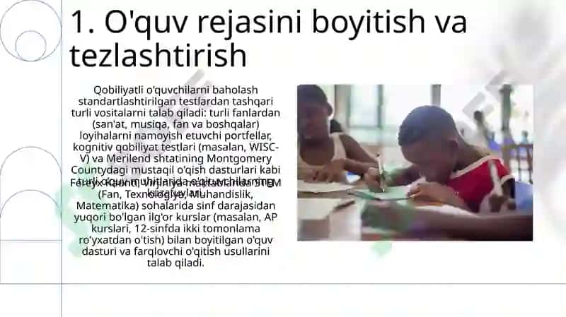 Taʼlim olganlikni tashxis etish 3
