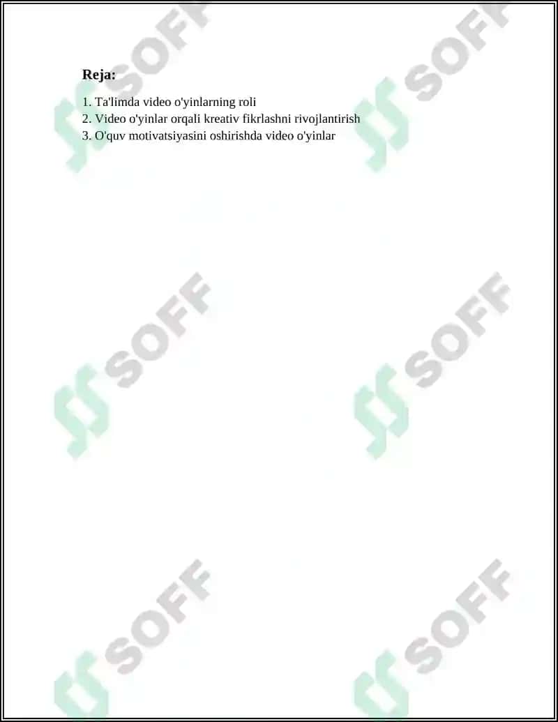 ROLES OF VIDEO GAMES IN EDUCATION AND SKILL DEVELOPMENT 3