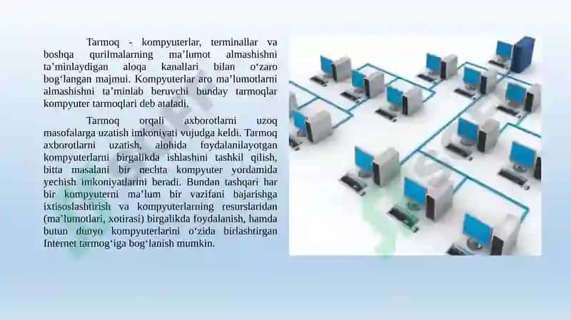 TARMOQ TEXNOLOGIYALARI VA INTERNET XIZMATLARI 3