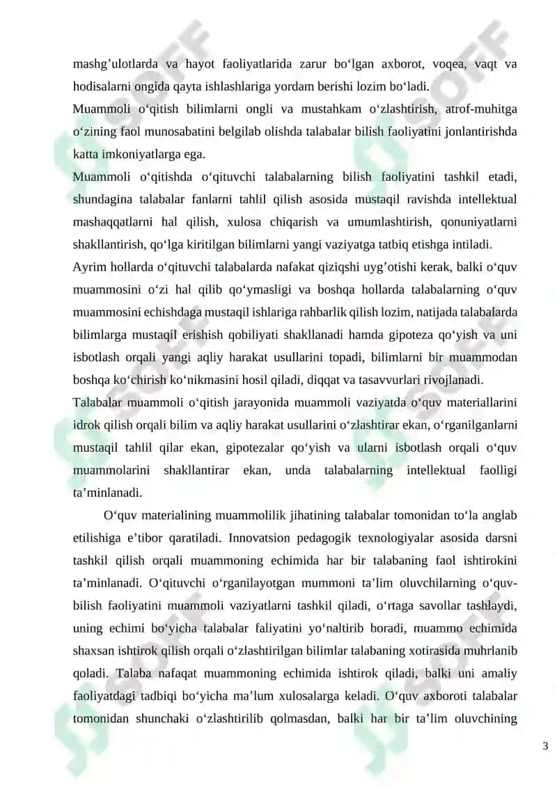 Muammоli o‘qitish tехnоlоgiyasi 3