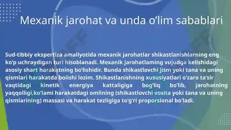Mexanik jarohatlar 3