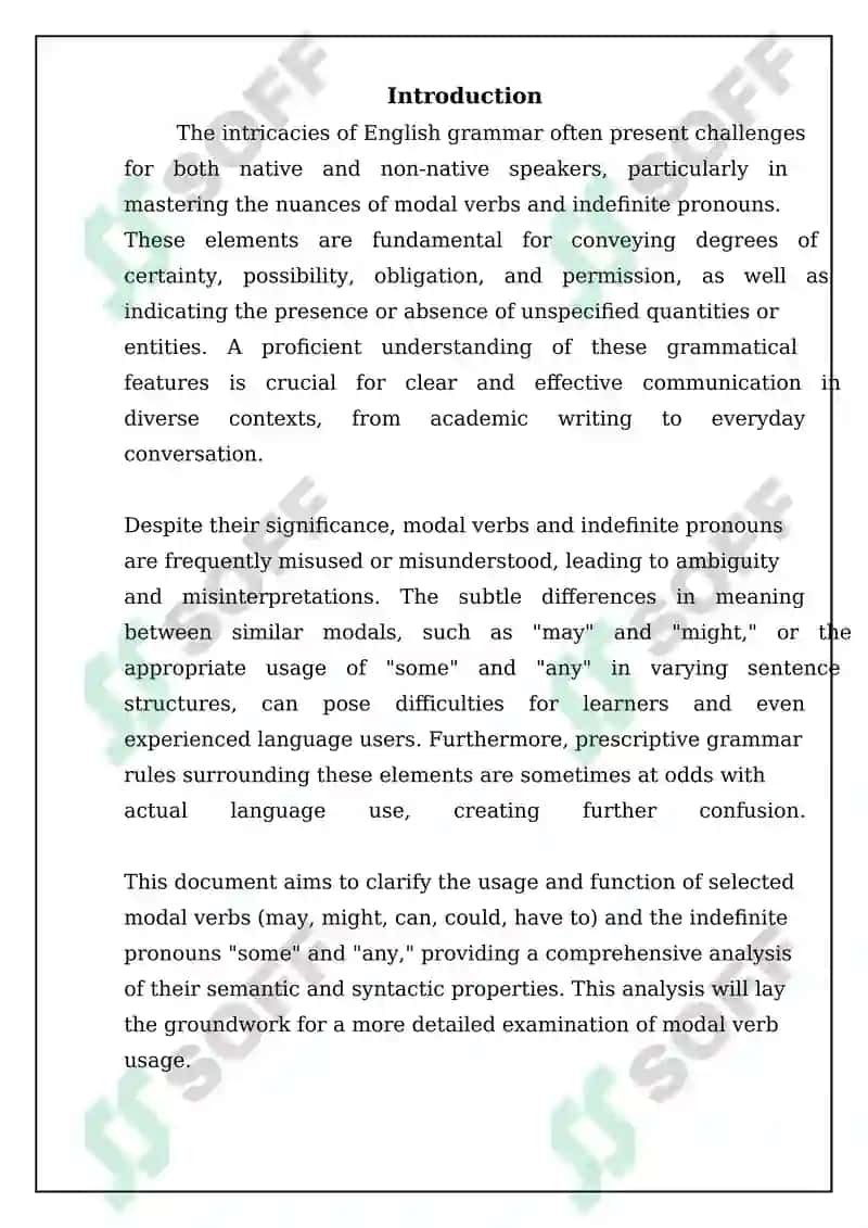 Modal Verbs and Indefinite Pronouns 3