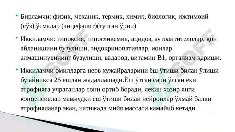 Nerv tizimi patofiIologiyasi I 3