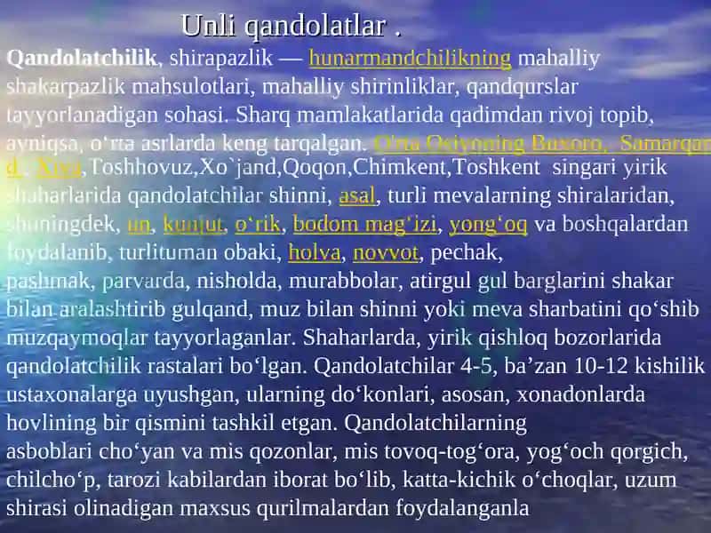 Unli qandolat mahsulotlari 3
