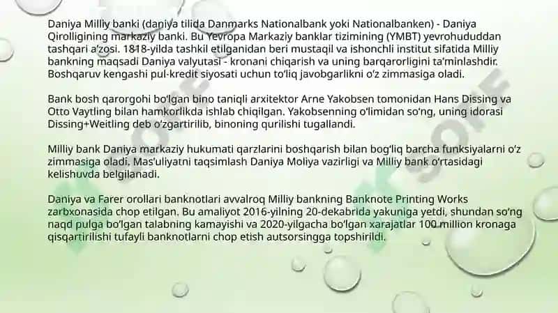 Daniya Bank Tizimi 3