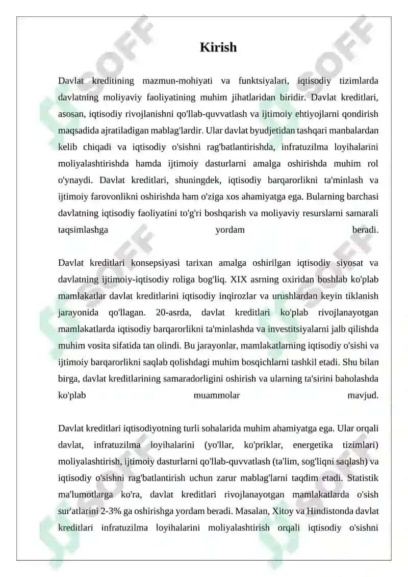 Davlat kreditlarining muhim jihatlari 3