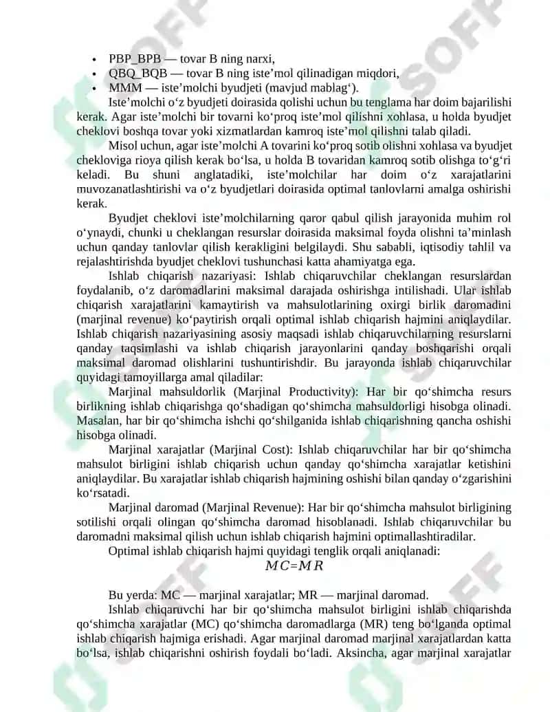 Marjinalizm va Neoklassik Iqtisodiy Ta’limot 3