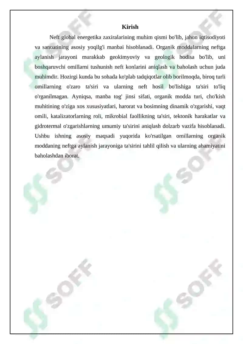 Organik moddalarning neftga aylanish omilari 3