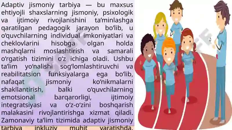 Adaptiv jismoniy tarbiya bo'yicha o'rgatish usullari 3