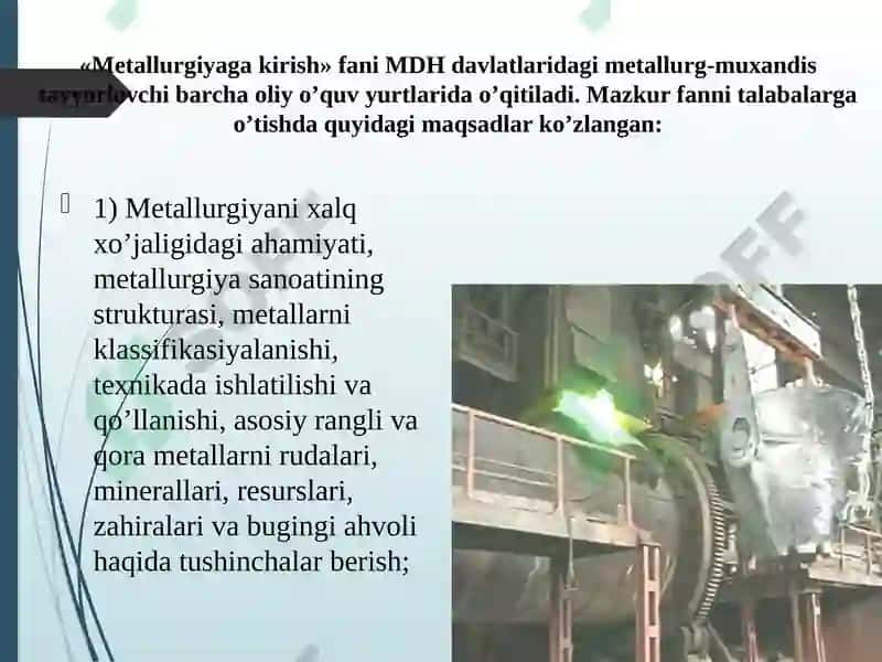 Metallurgiyaga kirish 3