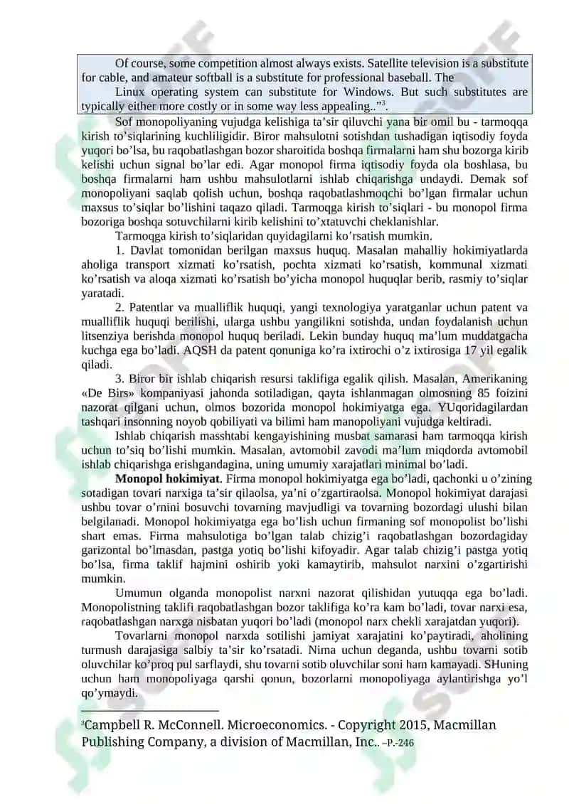 Raqobat va Yakka Hokimlik 3
