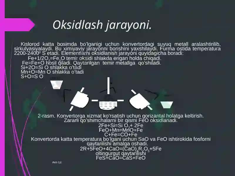 Kislоrоdli kоnvеrtоrlаrdаpo’lаtоlish 3