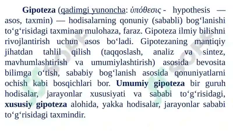 Gipotezalar va ularni tekshirish 3