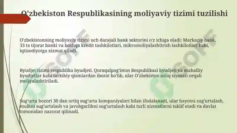 O'zbekiston Respublikasi moliyatizimi 3