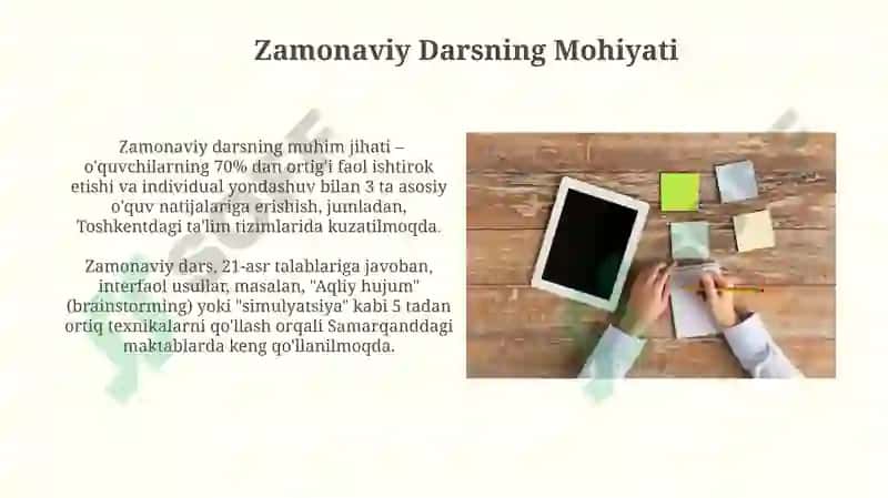 Zamonaviy Darsning Mohiyati 3