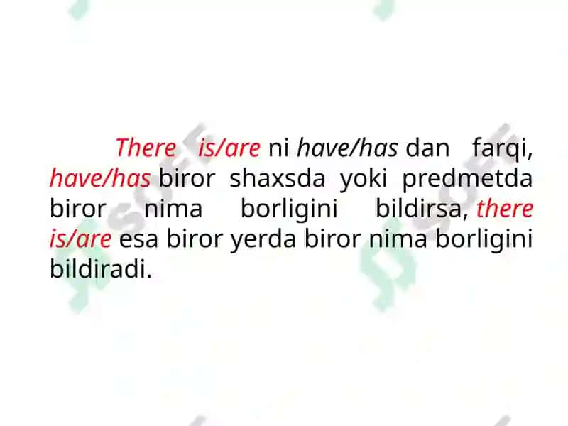 "There is, there are" Ma'noni tushuntirish 3