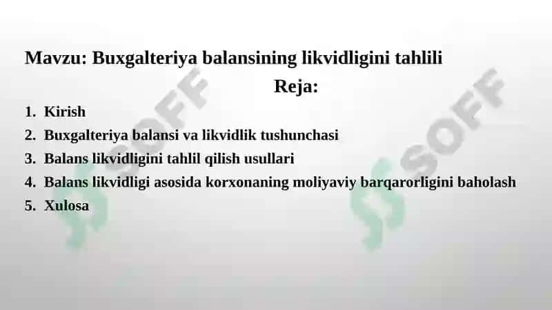 Buxgalteriya balansining likvidligini tahlil 3