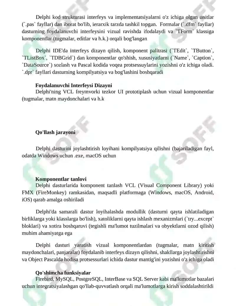 Delphi tilida ilova yaratish 3