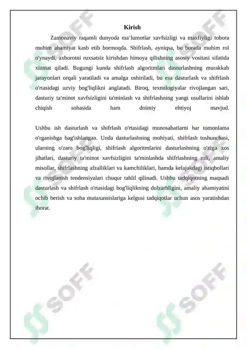 Dasturlash va Shifrlash: Asoslar va Bog'liqlik 3