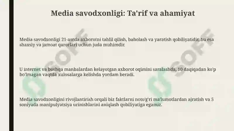 Media savodxonligi 3