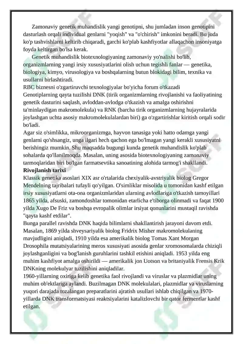 Genetik injeneriya asoslari 3
