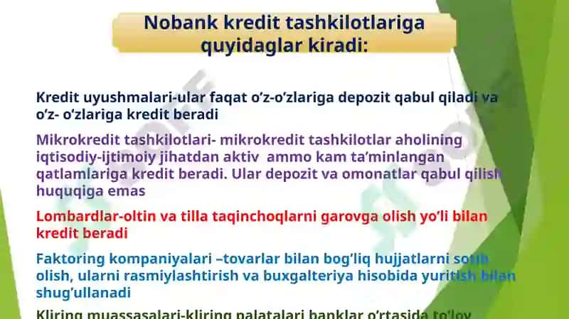 Nobankmoliya tashkilotlari 3