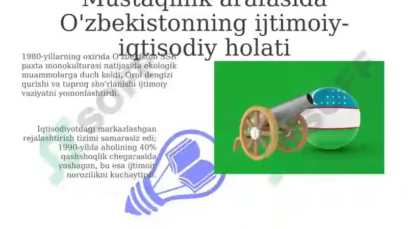 Mustaqillikka erishish arafasida O'zbekistondagi ijtimoiy iqtisodiy jarayonlar 3