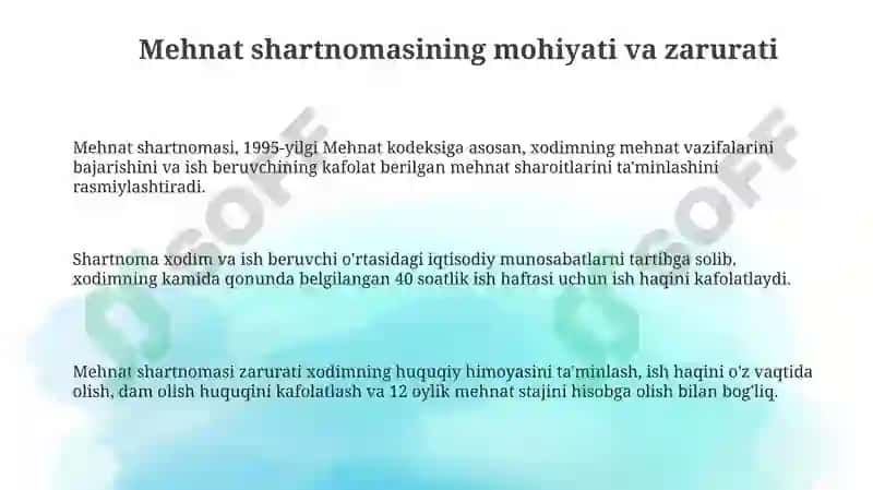 Mehnat shartnomasi 3
