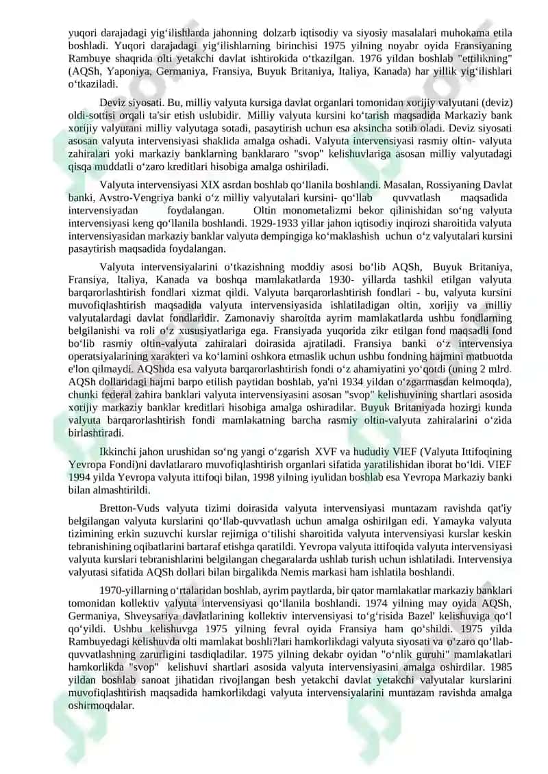 Valyuta munosabatlarini muvofiqlashtirish 3