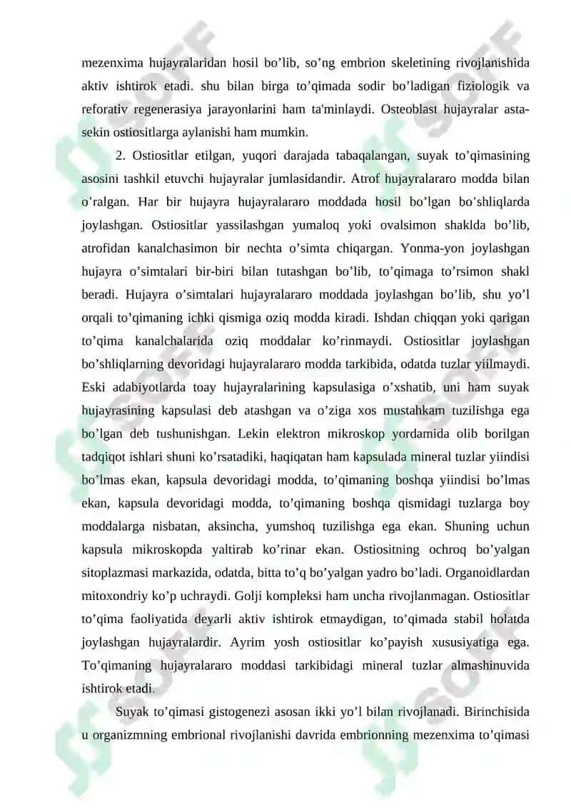 Suyak to’qimasi 3