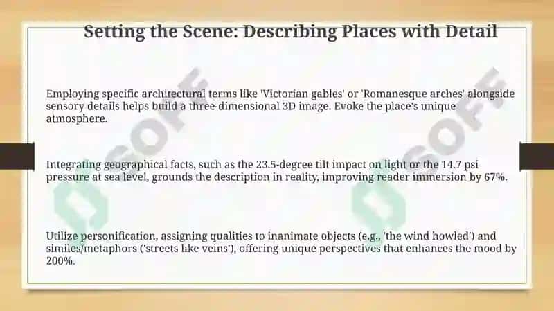 Crafting Vivid Descriptions: Place, Event, and Routine 3
