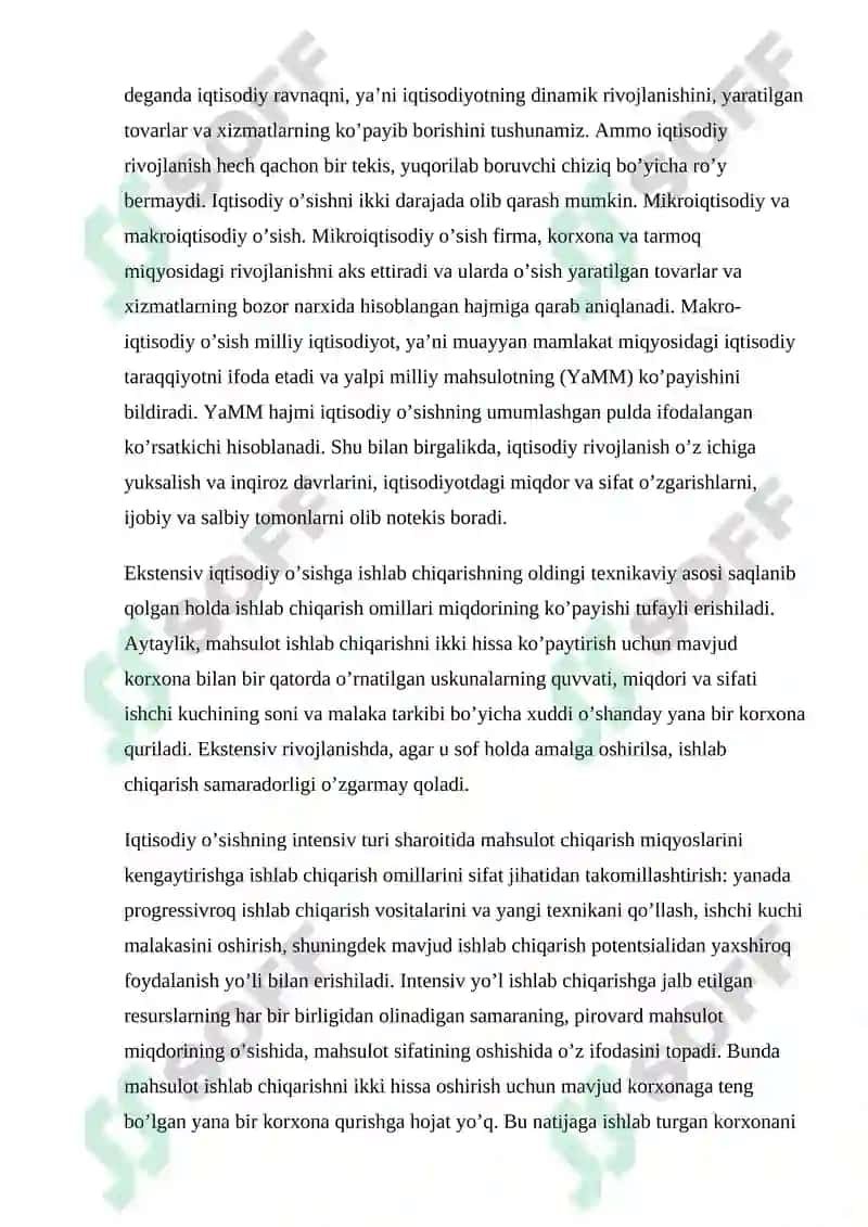 Iqtisodiy o’sish va milliy boylik 3